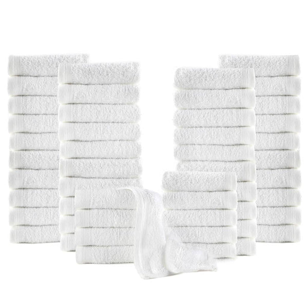 Gästehandtücher 50 Stk. Baumwolle 350 g/m² 30 x 30 cm Weiß