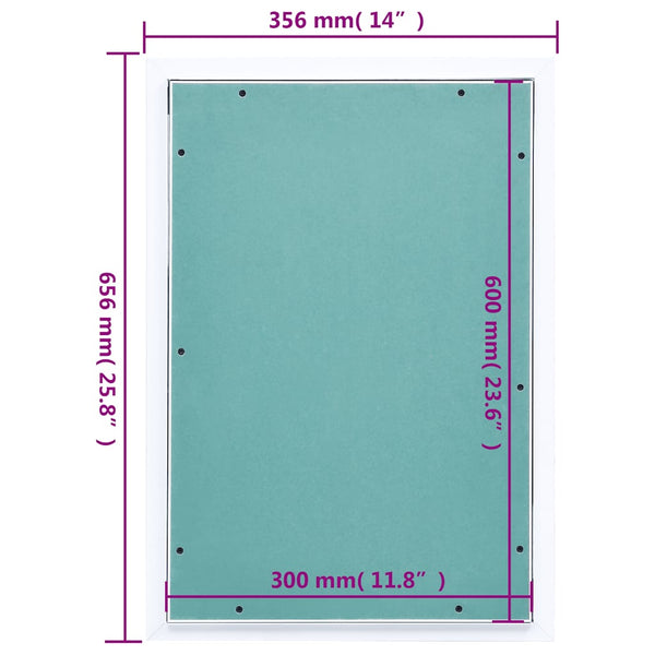 Revisionsklappe mit Aluminium-Rahmen und GK-Einlage 300x600 mm