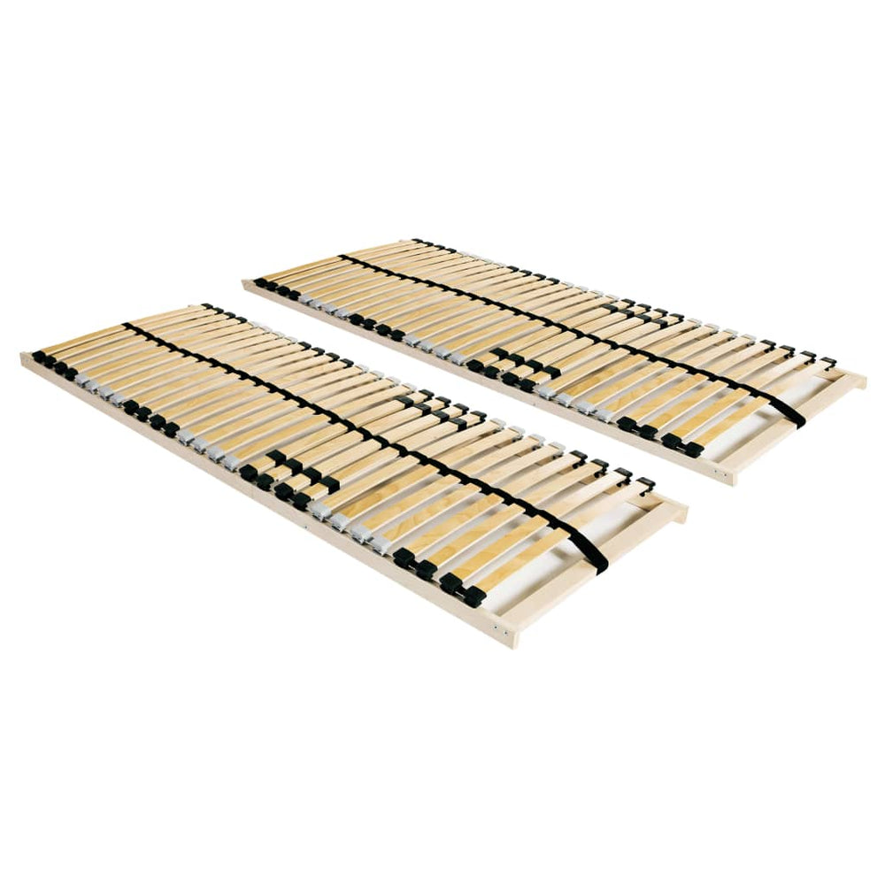 vidaXL Slat Bases 2 pcs. with 28 Slats 7 Zones 70x200 cm