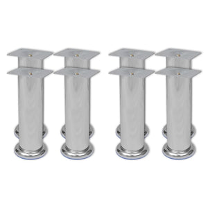Sofabeine 8 Stk. Rund Chrom 180 mm
