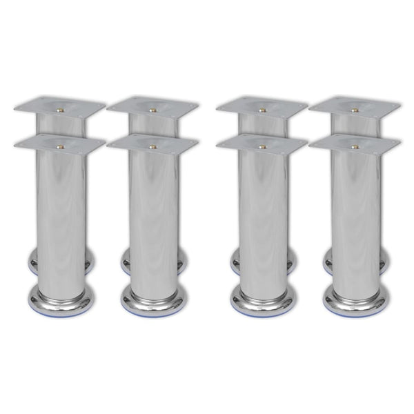 Sofabeine 8 Stk. Rund Chrom 180 mm