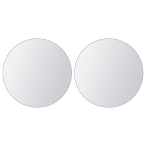 16-tlg. Spiegelfliesen-Set Rund Glas