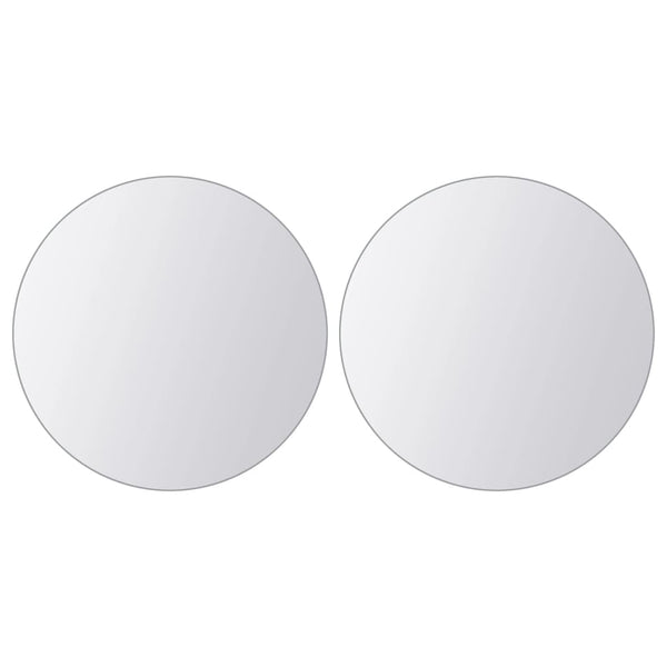 16-tlg. Spiegelfliesen-Set Rund Glas