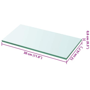 Regalböden 2 Stk. Glas Transparent 30x12 cm