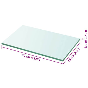 Regalböden 2 Stk. Glas Transparent 30x15 cm