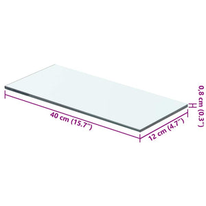Regalböden 2 Stk. Glas Transparent 40x12 cm