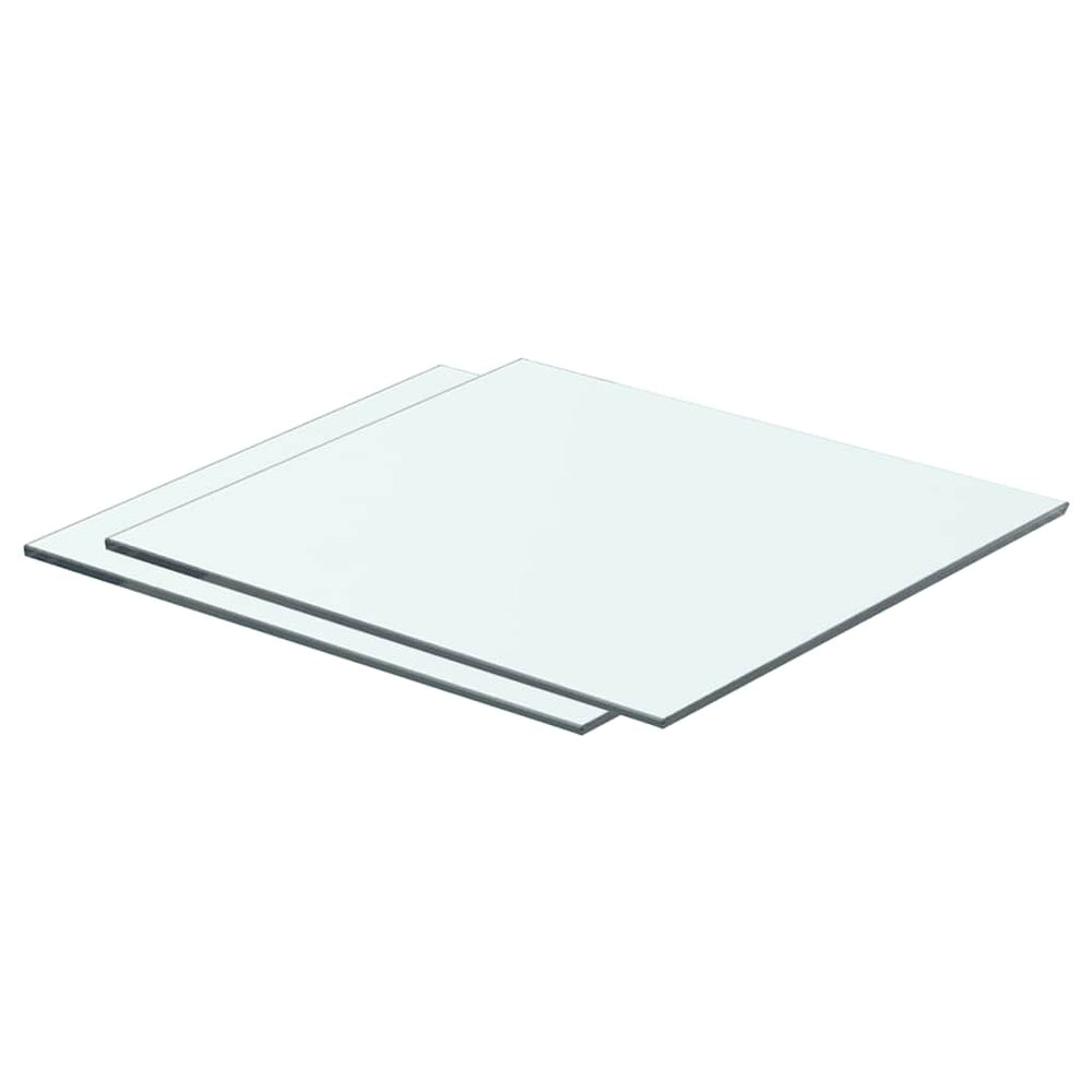 Regalböden 2 Stk. Glas Transparent 40x30 cm