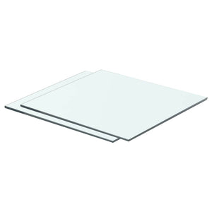 Regalböden 2 Stk. Glas Transparent 40x30 cm