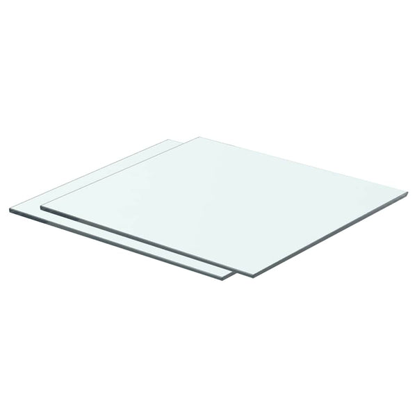 Regalböden 2 Stk. Glas Transparent 40x30 cm