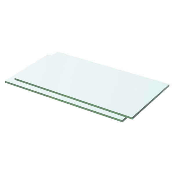 Regalböden 2 Stk. Glas Transparent 50x20 cm
