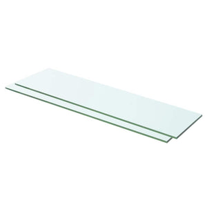 Regalböden 2 Stk. Glas Transparent 60 x 12 cm