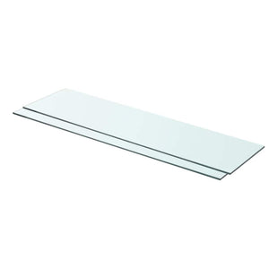 Regalböden 2 Stk. Glas Transparent 80x20 cm