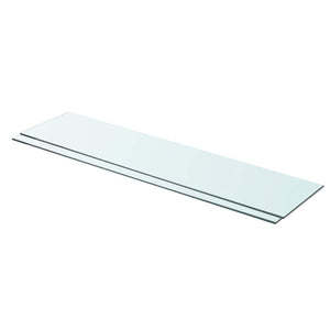 Regalböden 2 Stk. Glas Transparent 90x20 cm