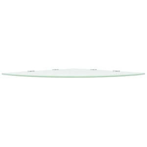 Eckregale 2 Stk. mit verchromten Halterungen Glas Weiß 45x45cm