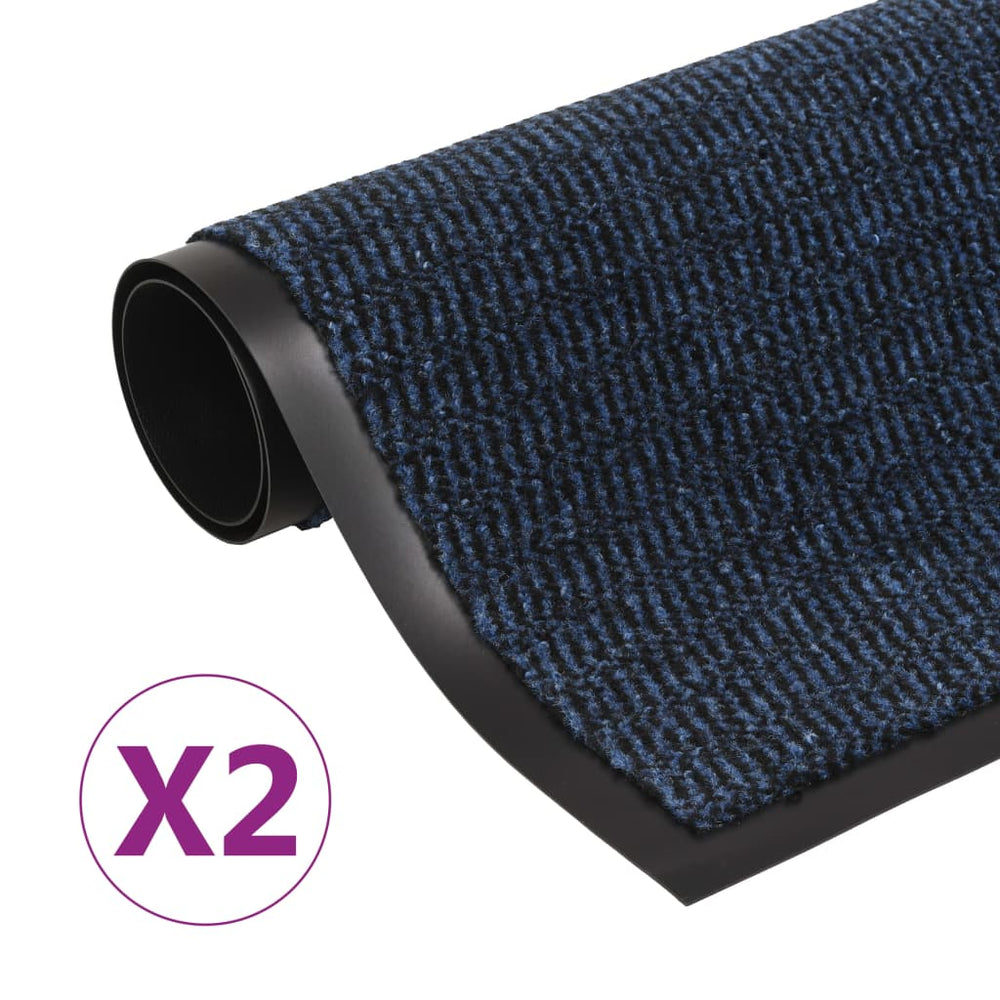 vidaXL Tapis d'entrée 2 pcs Rectangulaire Tufté 120x180 cm Bleu