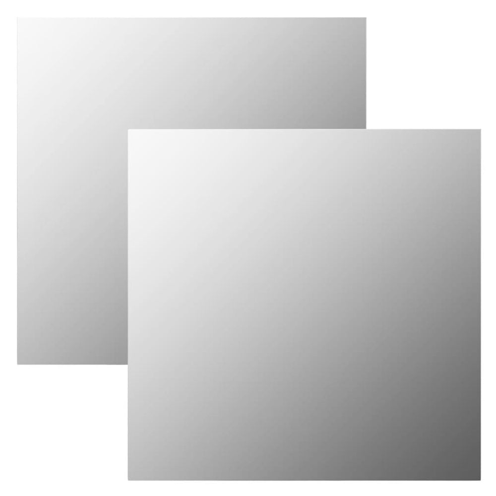 vidaXL Miroir mural 2 pcs 40x40 cm Carré Verre