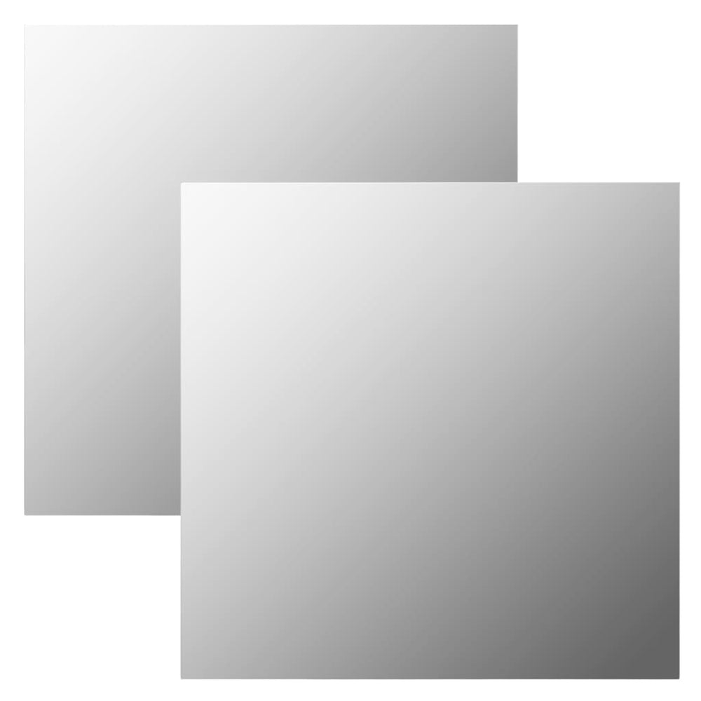 vidaXL Miroirs muraux 2 pcs 50x50 cm Carré Verre