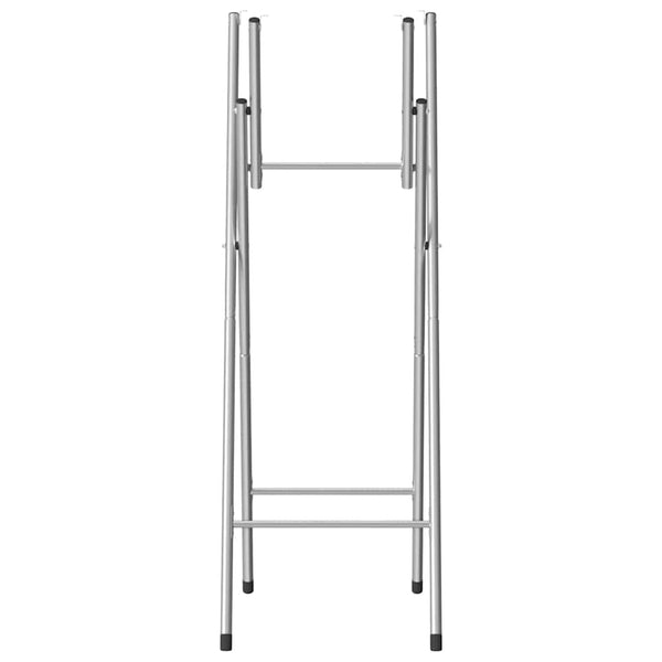 Bartisch-Gestell Klappbar Silbern 45x53x108 cm Verzinkter Stahl