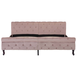 Bettgestell Rosa Samt 180x200 cm