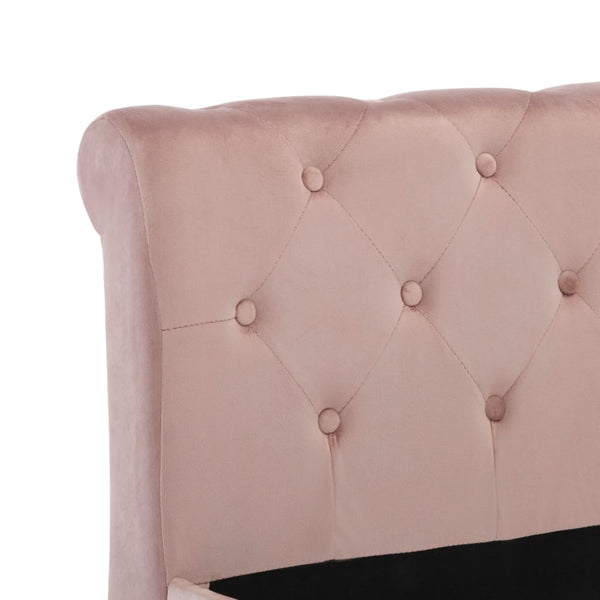 Bettgestell Rosa Samt 200 x 200 cm