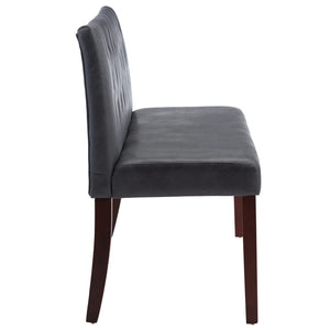 vidaXL Banc 148,5 cm Gris Aspect daim