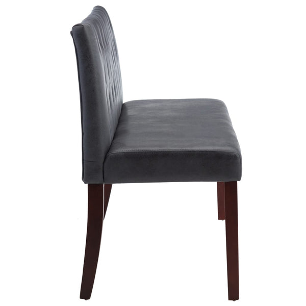 vidaXL Banc 148,5 cm Gris Aspect daim