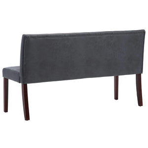 vidaXL Banc 148,5 cm Gris Aspect daim