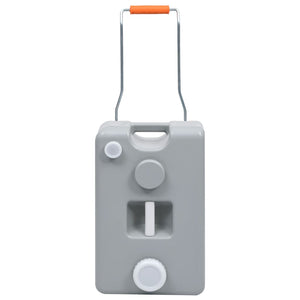 vidaXL Camping Water Tank with Wheels 25 L Grey