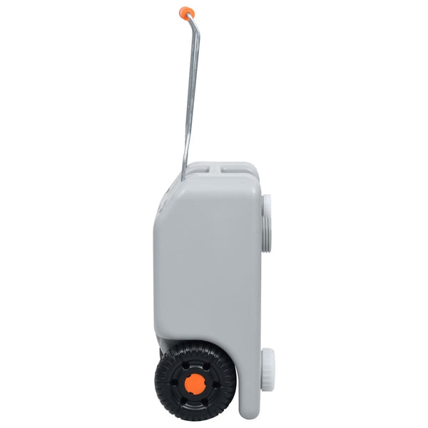 vidaXL Camping Water Tank with Wheels 25 L Grey