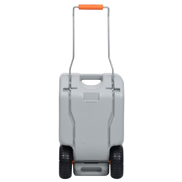 vidaXL Camping Water Tank with Wheels 25 L Grey