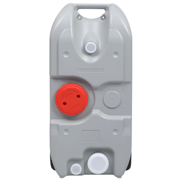 Réservoir d'eau portable vidaXL avec roues 40 L Gris