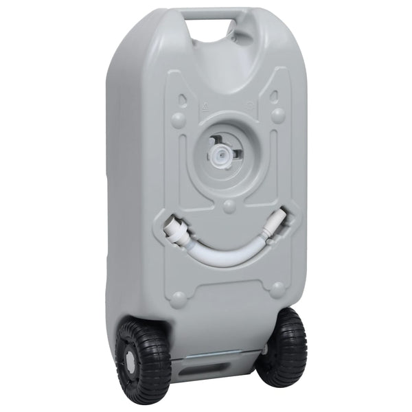 Réservoir d'eau portable vidaXL avec roues 40 L Gris