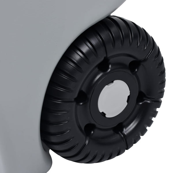 Réservoir d'eau portable vidaXL avec roues 40 L Gris