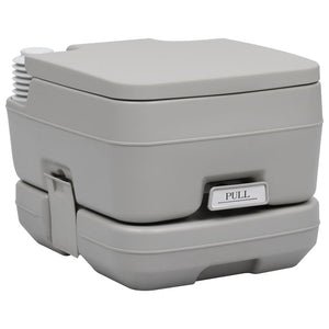 Tragbare Campingtoilette Grau 10 + 10 L