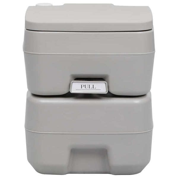 Tragbare Campingtoilette Grau 20 + 10 L