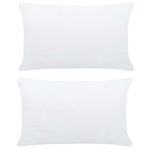vidaXL Garnissage de coussin 2 pcs 60 x 40 cm Blanc