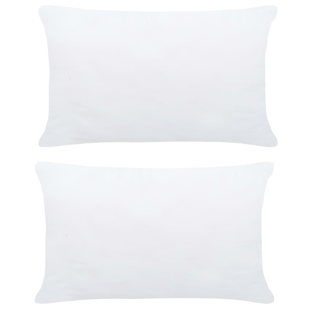 vidaXL Garnissage de coussin 2 pcs 60 x 40 cm Blanc