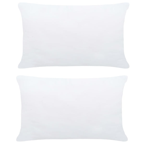 vidaXL Garnissage de coussin 2 pcs 60 x 40 cm Blanc