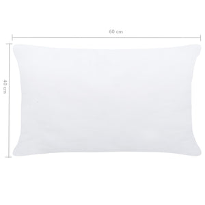 vidaXL Garnissage de coussin 2 pcs 60 x 40 cm Blanc