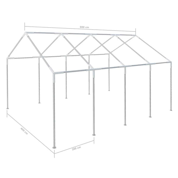 Pavillon Weiß 8 x 4 m
