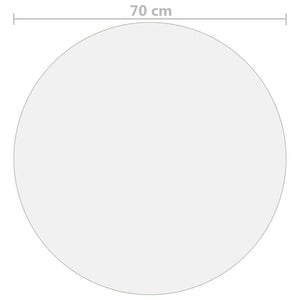 Tischfolie Transparent Ø 70 cm 1,6 mm PVC