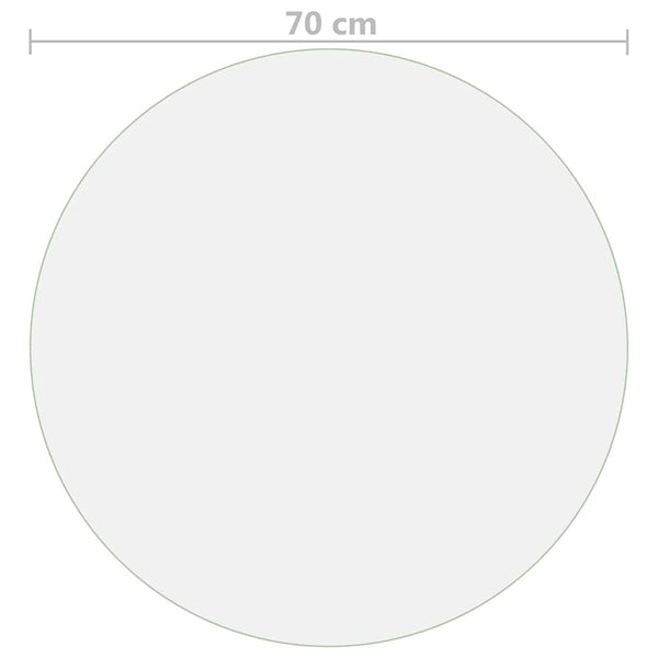 Tischfolie Transparent Ø 70 cm 1,6 mm PVC