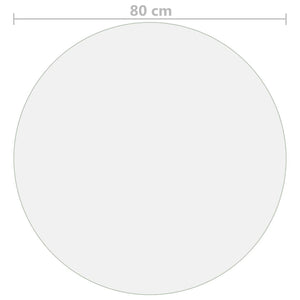 Tischfolie Matt Ø 80 cm 1,6 mm PVC