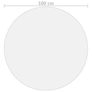 Tischfolie Transparent Ø 100 cm 1,6 mm PVC