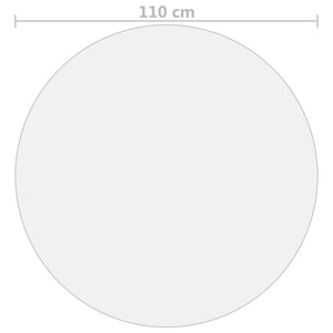 Tischfolie Transparent Ø 110 cm 1,6 mm PVC