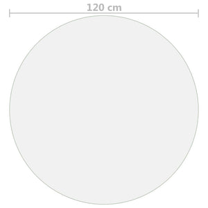 Tischfolie Transparent Ø 120 cm 1,6 mm PVC