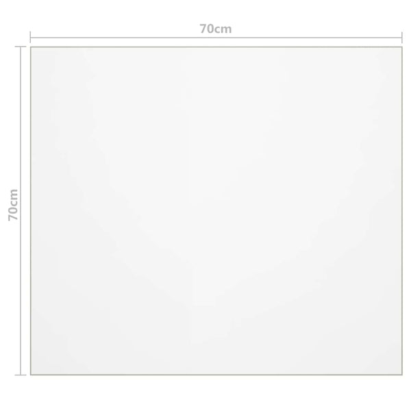 Tischfolie Transparent 70x70 cm 1,6 mm PVC