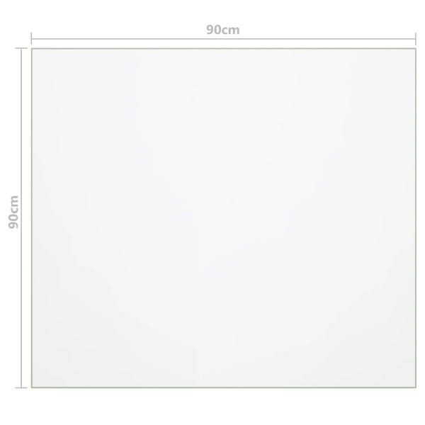 Tischfolie Transparent 90x90 cm 1,6 mm PVC