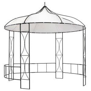 Pavillon 300 x 290 cm Weiß Rund
