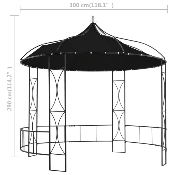 vidaXL Pavillon 300 x 290 cm Anthracite Rond